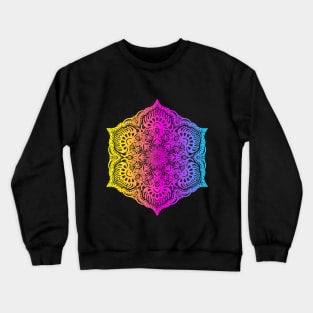 Colorful abstract ethnic floral mandala pattern design Crewneck Sweatshirt